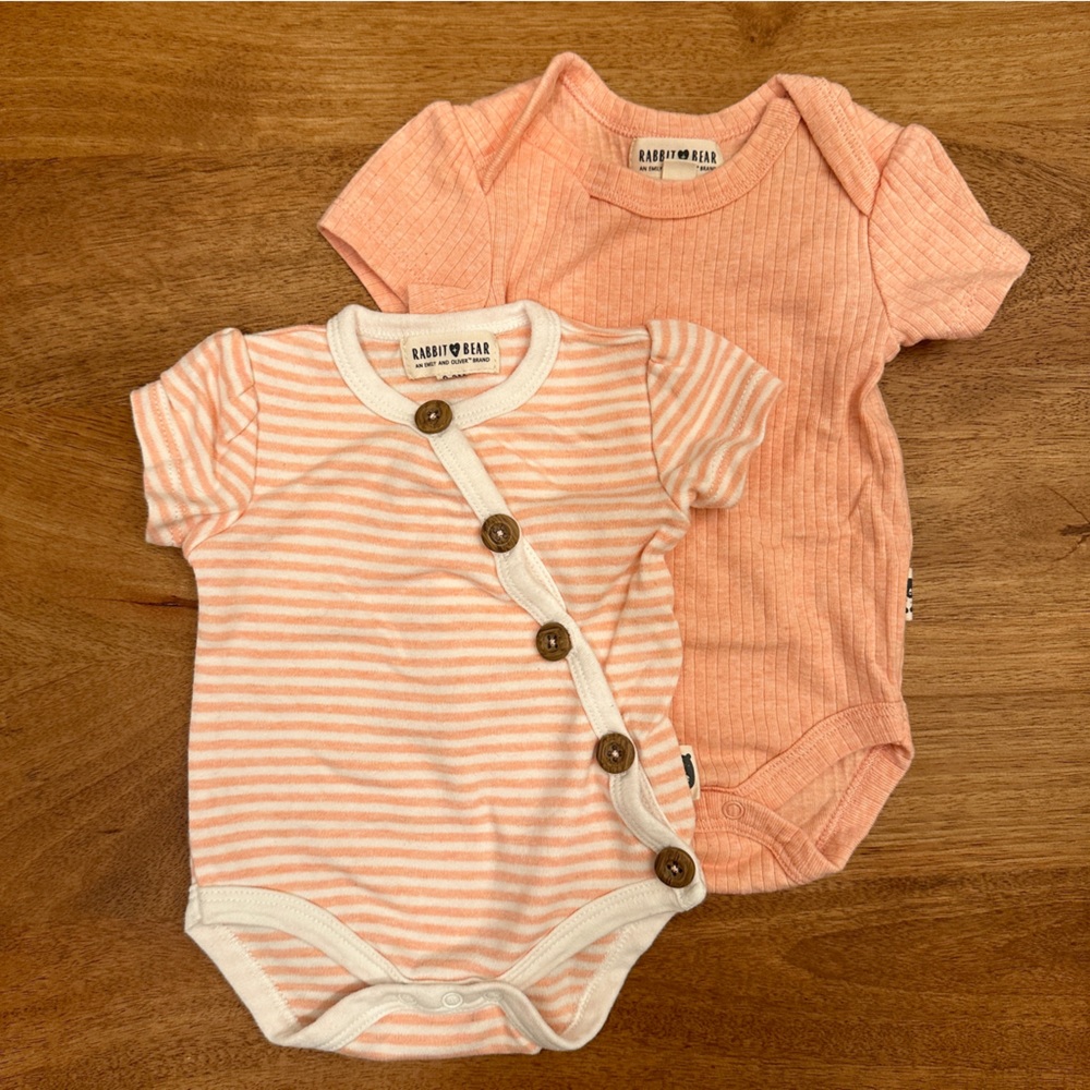 Rabbit & Bear 0-3mo set of onesies